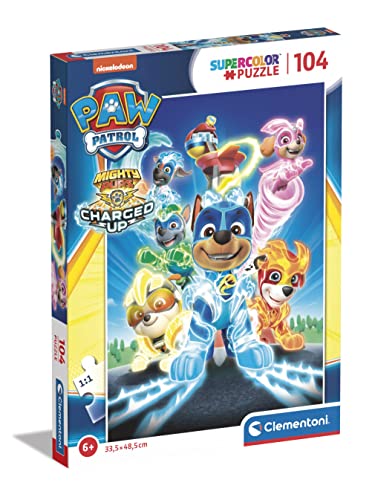Clementoni - 27165 - Supercolor Puzzle Paw Patrol - Puzzle 104 Teile Ab 6 Jahren, buntes Kinderpuzzle mit besonderer Leuchtkraft & Farbintensität, Geschicklichkeitsspiel für Kinder Clementoni - 27165 - Supercolor Puzzle Paw Patrol - Puzzle 104 Teile Ab 6 Jahren, buntes Kinderpuzzle mit besonderer Leuchtkraft & Farbintensität, Geschicklichkeitsspiel für Kinder von Clementoni