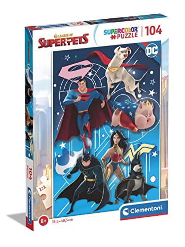 Clementoni - 27173 - Supercolor Puzzle Dc Superpets - 104 Teile - Puzzle 104 Teile Ab 6 Jahren, buntes Kinderpuzzle mit besonderer Leuchtkraft & Farbintensität, Geschicklichkeitsspiel für Kinder Clementoni - 27173 - Supercolor Puzzle Dc Superpets - 104 Teile - Puzzle 104 Teile Ab 6 Jahren, buntes Kinderpuzzle mit besonderer Leuchtkraft & Farbintensität, Geschicklichkeitsspiel für Kinder von Clementoni