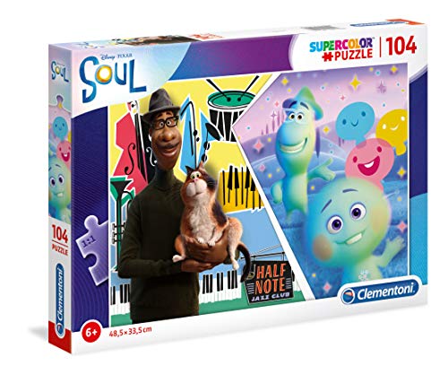 Clementoni 27191 Supercolor Soul – Puzzle 104 Teile ab 6 Jahren, buntes Kinderpuzzle mit besonderer Leuchtkraft & Farbintensität, Geschicklichkeitsspiel für Kinder von Clementoni