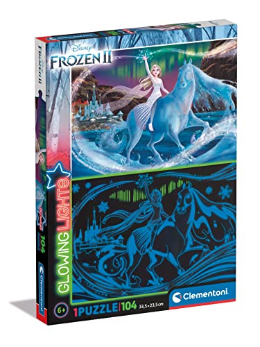 Clementoni - 27548 - Supercolor Puzzle Glowing Lights - Disney Frozen 2-104 Teile Ab 6 Jahren, buntes Kinderpuzzle mit besonderer Leuchtkraft & Farbintensität, Geschicklichkeitsspiel für Kinder Clementoni - 27548 - Supercolor Puzzle Glowing Lights - Disney Frozen 2-104 Teile Ab 6 Jahren, buntes Kinderpuzzle mit besonderer Leuchtkraft & Farbintensität, Geschicklichkeitsspiel für Kinder von Clementoni