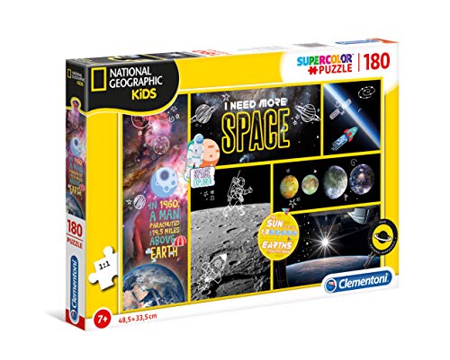 Clementoni 29206 Supercolor I Need More Space – Puzzle 180 Teile ab 7 Jahren, buntes Kinderpuzzle mit besonderer Leuchtkraft & Farbintensität, Geschicklichkeitsspiel für Kinder Clementoni 29206 Supercolor I Need More Space – Puzzle 180 Teile ab 7 Jahren, buntes Kinderpuzzle mit besonderer Leuchtkraft & Farbintensität, Geschicklichkeitsspiel für Kinder von Clementoni
