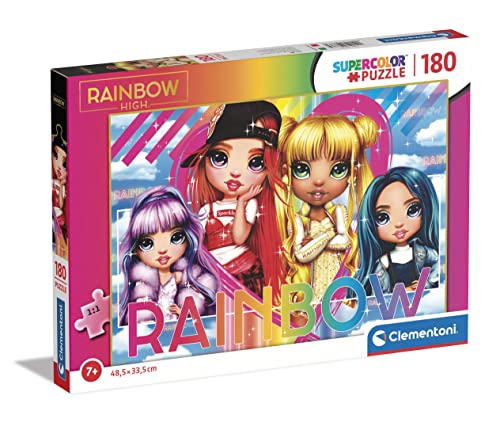 Clementoni 29776 Rainbow High 180pzs Supercolor 180 Teile-Puzzle Für Kinder Ab 7 Jahren, Made In Italy, Mehrfarbig, Medium von Clementoni