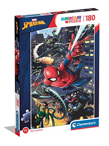 Clementoni - 29782 - Supercolor Puzzle - Marvel Spiderman - Puzzle 180 Teile Ab 7 Jahren, Buntes Kinderpuzzle Mit Besonderer Leuchtkraft & Farbintensität, Geschicklichkeitsspiel Für Kinder Clementoni - 29782 - Supercolor Puzzle - Marvel Spiderman - Puzzle 180 Teile Ab 7 Jahren, Buntes Kinderpuzzle Mit Besonderer Leuchtkraft & Farbintensität, Geschicklichkeitsspiel Für Kinder von Clementoni