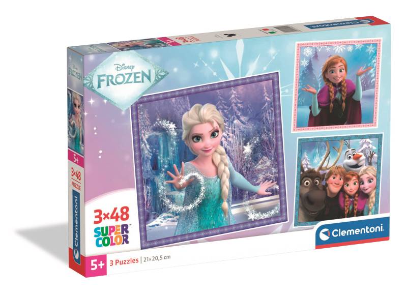 Clementoni 3 Puzzles - Die Eiskönigin 48 Teile Puzzle Clementoni-25021 von Clementoni