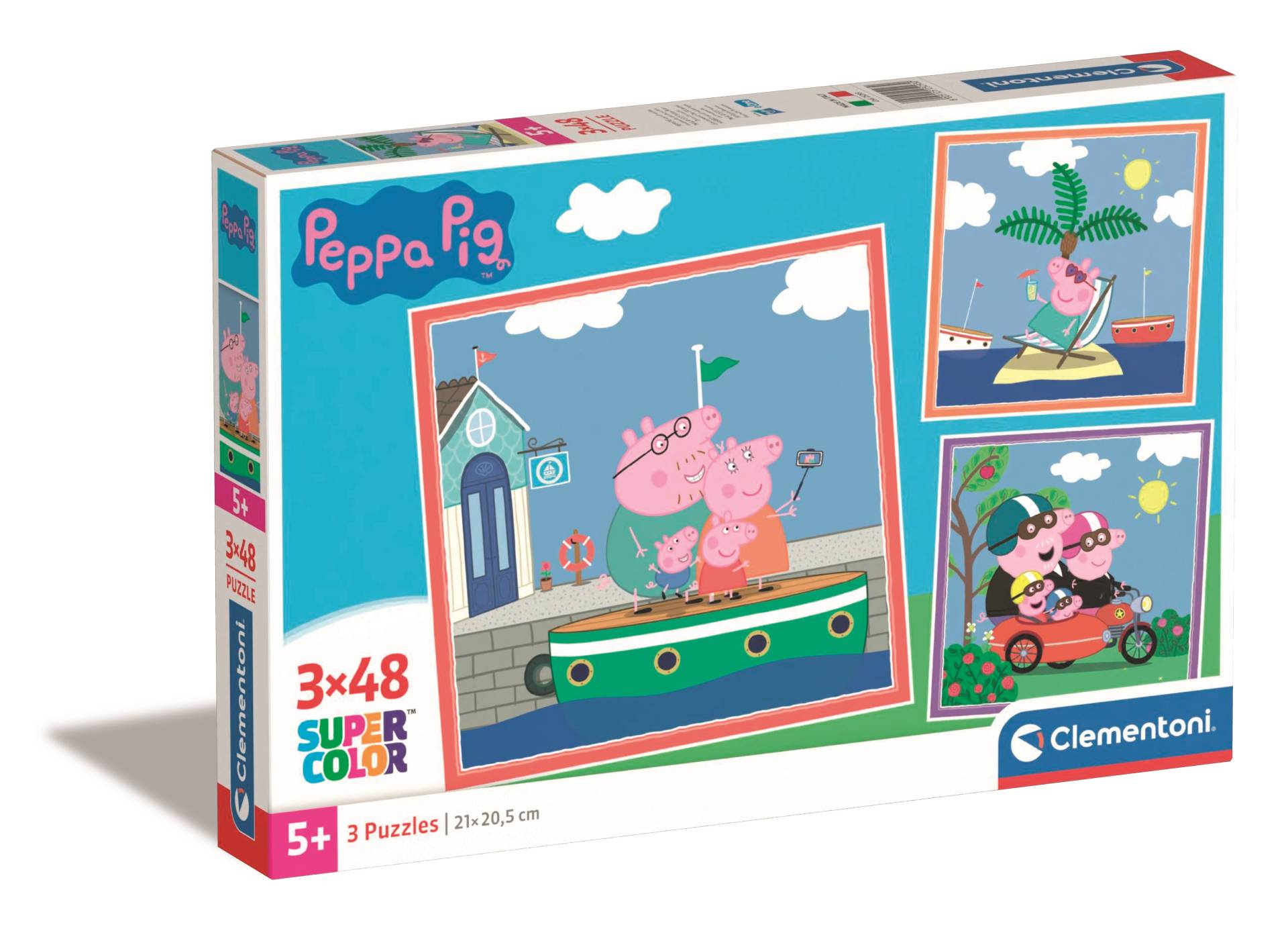 Clementoni 3 Puzzles - Peppa Wutz 48 Teile Puzzle Clementoni-25293 von Clementoni