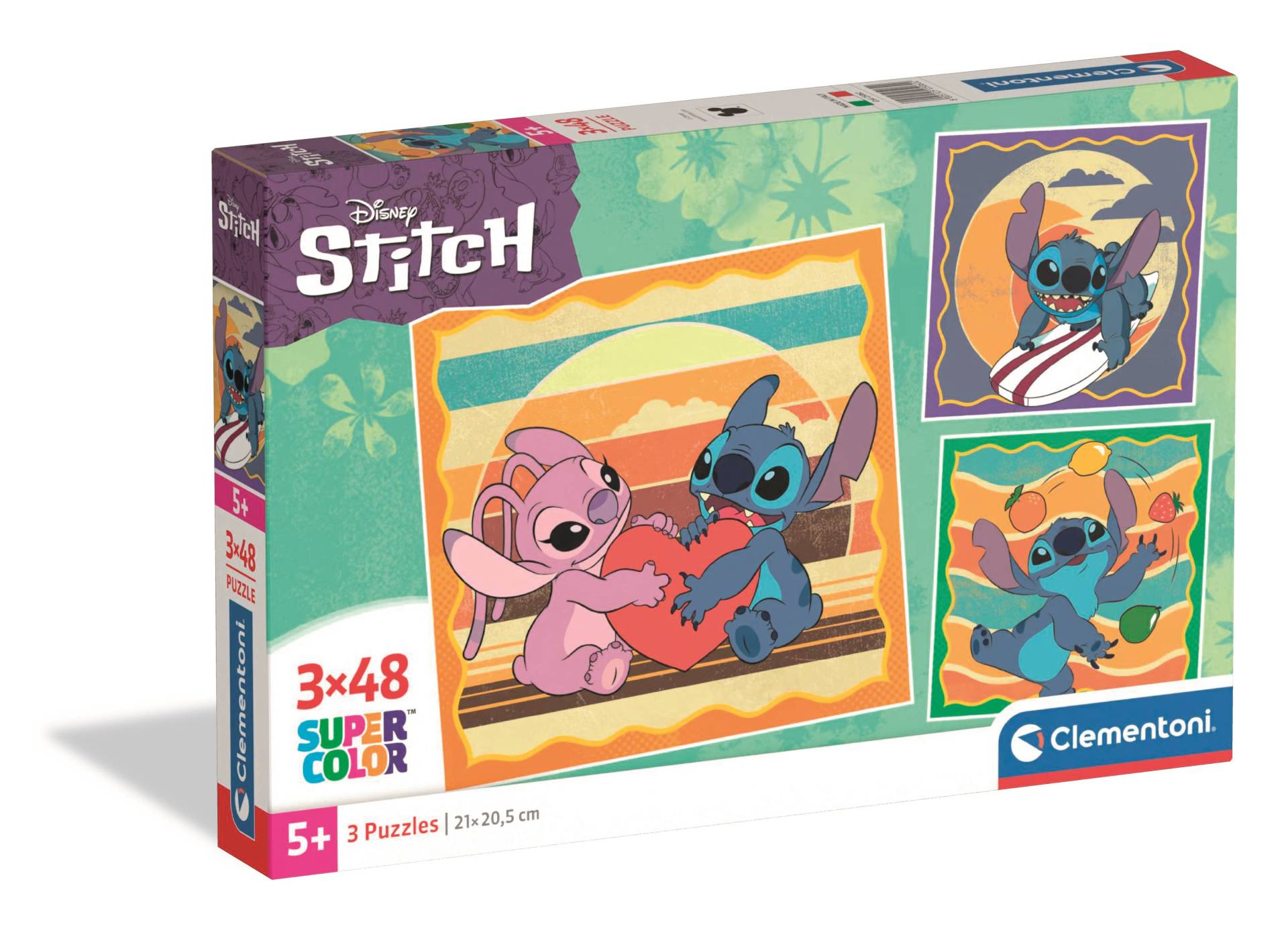 Clementoni 3 Puzzles - Stitch 48 Teile Puzzle Clementoni-25062 von Clementoni