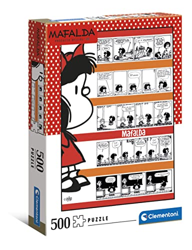 Clementoni - 35104 - Hochwertige Kollektion - Puzzle Mafalda - Puzzle für Erwachsene 500 Stück - Hergestellt in Italien - Puzzle Clementoni - Zeichentrickrätsel von Clementoni