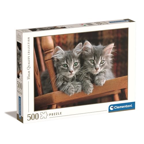 Clementoni 30545 Kätzchen – Puzzle 500 Teile, buntes Geschicklichkeitsspiel für die ganze Familie, Erwachsenenpuzzle ab 14 Jahren von Clementoni