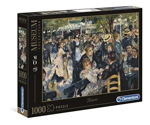 Clementoni 31412 Renoir – Tanz im Moulin de la Galette – Puzzle 1000 Teile, Museum Collection, Geschicklichkeitsspiel für die ganze Familie, Erwachsenenpuzzle ab 14 Jahren von Clementoni