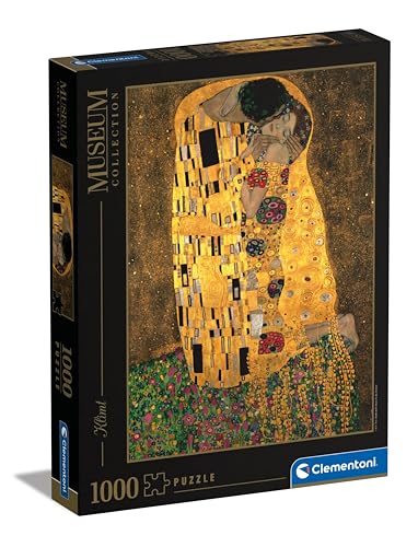 Clementoni 31442 Klimt – Der Kuss – Puzzle 1000 Teile, Museum Collection, Geschicklichkeitsspiel für die ganze Familie, Erwachsenenpuzzle ab 14 Jahren von Clementoni