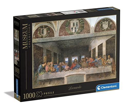 Clementoni 31447 Leonardo – Das Abendmahl – Puzzle 1000 Teile, Museum Collection, Geschicklichkeitsspiel für die ganze Familie, Erwachsenenpuzzle ab 14 Jahren von Clementoni