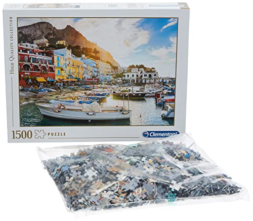 Clementoni 31678 Capri – Puzzle 1500 Teile ab 9 Jahren, buntes Erwachsenenpuzzle mit kräftigen Farben, Geschicklichkeitsspiel für die ganze Familie, schöne Geschenkidee von Clementoni