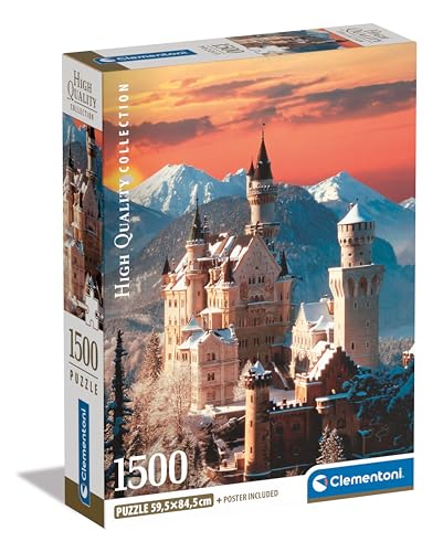 Clementoni Neuschwanstein Puzzle 1500 Teile Erwachsene - Puzzle Erwachsene in 59,2 x 84,3 cm - Puzzle Erwachsene anspruchsvoll von Clementoni 31716 Clementoni Neuschwanstein Puzzle 1500 Teile Erwachsene - Puzzle Erwachsene in 59,2 x 84,3 cm - Puzzle Erwachsene anspruchsvoll von Clementoni 31716 von Clementoni