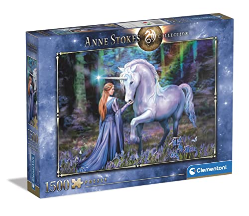 Clementoni - 31821 - Anne Stokes Collection Puzzle - Bluebell Wood - Puzzle 1500 Teile ab 14 Jahren, Erwachsenenpuzzle mit Wimmelbild, Geschicklichkeitsspiel für die ganze Familie von Clementoni