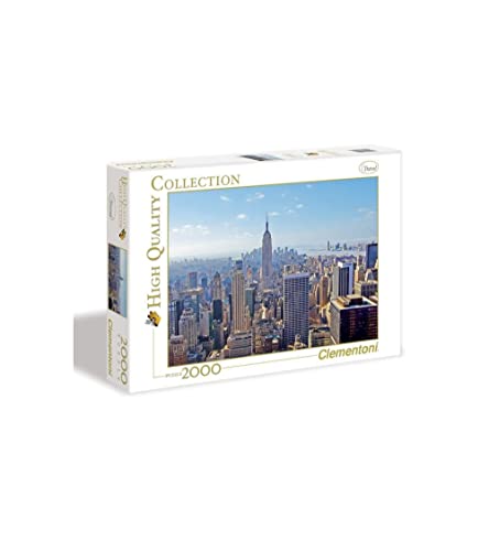 Clementoni 32544 New York – Puzzle 2000 Teile ab 9 Jahren, buntes Erwachsenenpuzzle mit kräftigen Farben, Geschicklichkeitsspiel für die ganze Familie, schöne Geschenkidee von Clementoni