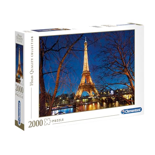 Clementoni 32554 Paris – Puzzle 2000 Teile ab 9 Jahren, buntes Erwachsenenpuzzle mit kräftigen Farben, Geschicklichkeitsspiel für die ganze Familie, schöne Geschenkidee von Clementoni