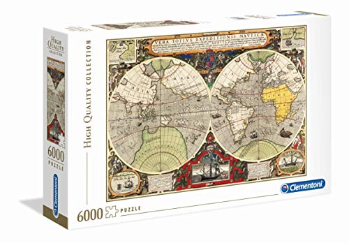 Clementoni 32557 Antike See-Karte – Puzzle 6000 Teile, Geschicklichkeitsspiel für die ganze Familie, farbenfrohes Legespiel, Erwachsenenpuzzle ab 10 Jahren von Clementoni