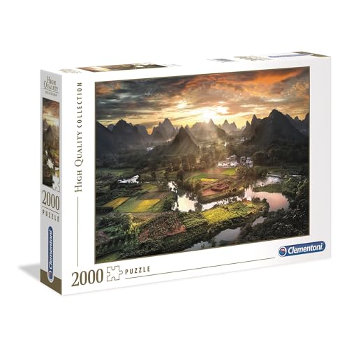 Clementoni 32564 Tal in China – Puzzle 2000 Teile ab 9 Jahren, buntes Erwachsenenpuzzle mit kräftigen Farben, Geschicklichkeitsspiel für die ganze Familie, schöne Geschenkidee von Clementoni