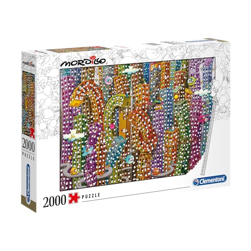 Clementoni 32565 Mordillo "Der Dschungel" – Puzzle 2000 Teile, buntes Legespiel für die ganze Familie, Erwachsenenpuzzle ab 14 Jahren von Clementoni