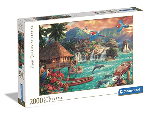 Clementoni - 32569 Collection Puzzle - Island Life - Puzzle 2000 Teile ab 14 Jahren, Erwachsenenpuzzle mit Wimmelbild, Geschicklichkeitsspiel für die ganze Familie von Clementoni