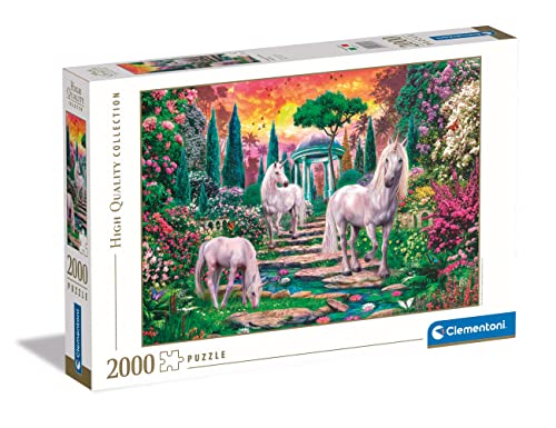 Clementoni 32575 Collection-Classical Garden Unicorns, Puzzle 2000 Teile Für Erwachsene Und Kinder 10 Jahren, Geschicklichkeitsspiel Für Die Ganze Familie, Mehrfarbig von Clementoni