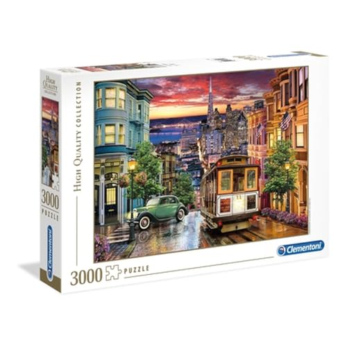 Clementoni 33547 San Francisco – Puzzle 3000 Teile ab 9 Jahren, buntes Erwachsenenpuzzle mit kräftigen Farben, Geschicklichkeitsspiel für die ganze Familie, schöne Geschenkidee von Clementoni