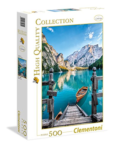 Clementoni 35039 Braies Lake – Puzzle 500 Teile ab 9 Jahren, buntes Erwachsenenpuzzle mit kräftigen Farben, Geschicklichkeitsspiel für die ganze Familie, schöne Geschenkidee von Clementoni
