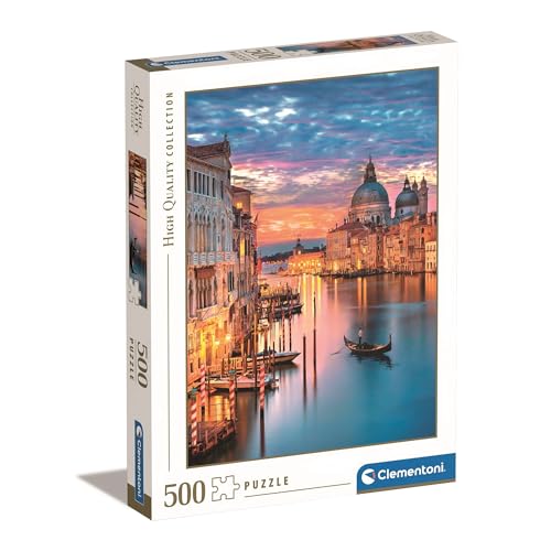 Clementoni 35056 Leuchtendes Venedig – Puzzle 500 Teile, buntes Legespiel für die ganze Familie, Erwachsenenpuzzle ab 14 Jahren von Clementoni