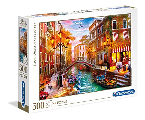 Clementoni 35063 Sonnenuntergang über Venedig – Puzzle 500 Teile ab 9 Jahren, buntes Erwachsenenpuzzle mit kräftigen Farben, Geschicklichkeitsspiel für die ganze Familie, schöne Geschenkidee von Clementoni