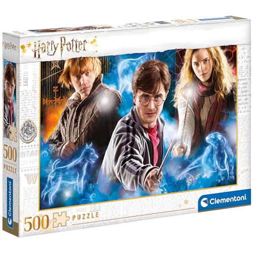 Clementoni 35082 Harry Potter – Puzzle 500 Teile ab 9 Jahren, buntes Erwachsenenpuzzle mit kräftigen Farben, Geschicklichkeitsspiel für die ganze Familie, schöne Geschenkidee von Clementoni