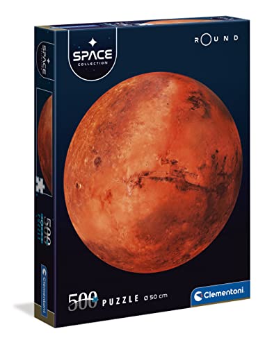 Clementoni 35107 Collection Space-Mars 500 Teile-Legespiel, Geschicklichkeitsspiel für die ganze Familie, Erwachsenenpuzzle ab 10 Jahren-Puzzle rund für Erwachsene, Mehrfarbig, One Size von Clementoni