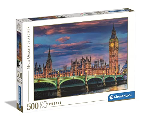 Clementoni - 35112 Collection Puzzle - The London Parliament - Puzzle 500 Teile ab 14 Jahren, Erwachsenenpuzzle mit Wimmelbild, Geschicklichkeitsspiel für die ganze Familie von Clementoni