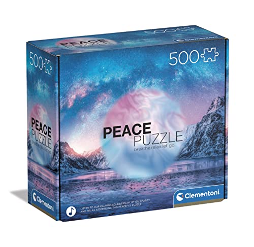 Clementoni 35116 Peace Light Blue-Puzzle 500 Teile ab 14 Jahren, Erwachsenenpuzzle mit Wimmelbild, Geschicklichkeitsspiel für die ganze Familie, Mehrfarbig, Medium von Clementoni