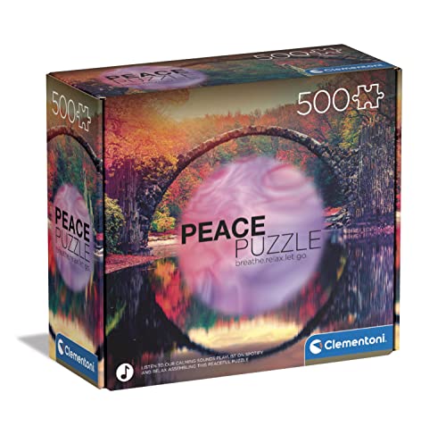 Clementoni - 35119 - Peace Puzzle - Mindful Reflection - Puzzle 500 Teile ab 14 Jahren, Erwachsenenpuzzle mit Wimmelbild, Geschicklichkeitsspiel für die ganze Familie von Clementoni