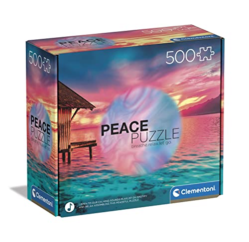 Clementoni 35120 Stück Peace Living The Present-Puzzle 500 Teile ab 14 Jahren, Erwachsenenpuzzle mit Wimmelbild, Geschicklichkeitsspiel für die ganze Familie, Mehrfarbig, Medium von Clementoni