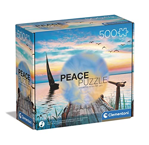 Clementoni 35121 Peace Peaceful Wind-Puzzle 500 Teile ab 14 Jahren, Erwachsenenpuzzle mit Wimmelbild, Geschicklichkeitsspiel für die ganze Familie, Mehrfarbig, Medium von Clementoni