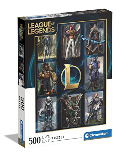 Clementoni 35122 League of Legends-Puzzle 500 Teile ab 14 Jahren, Erwachsenenpuzzle mit Wimmelbild, Geschicklichkeitsspiel für die ganze Familie, Mehrfarbig, Medium von Clementoni