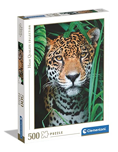 Clementoni - 35127 Collection Puzzle - Jaguar In The Jungle - Puzzle 500 Teile ab 14 Jahren, Erwachsenenpuzzle mit Wimmelbild, Geschicklichkeitsspiel für die ganze Familie von Clementoni