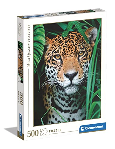 Clementoni - 35127 Collection Puzzle - Jaguar In The Jungle - Puzzle 500 Teile ab 14 Jahren, Erwachsenenpuzzle mit Wimmelbild, Geschicklichkeitsspiel für die ganze Familie von Clementoni