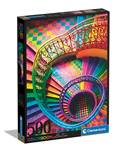Clementoni 35132 Colorboom-Stairs, Puzzle 500 Teile Für Erwachsene Und Kinder 14 Jahren, Geschicklichkeitsspiel Für Die Ganze Familie, Mehrfarbig von Clementoni