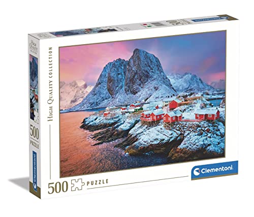 Clementoni 35144 Collection-Hamnøy Village, Puzzle 500 Teile Für Erwachsene Und Kinder 14 Jahren, Geschicklichkeitsspiel Für Die Ganze Familie, Mehrfarbig von Clementoni