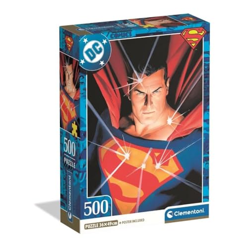 Clementoni 35601 Superman – Puzzle 500 Teile Compact, Superhelden-Motiv für Jugendliche und Erwachsene Clementoni 35601 Superman – Puzzle 500 Teile Compact, Superhelden-Motiv für Jugendliche und Erwachsene von Clementoni