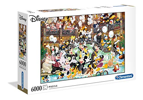 Clementoni 36525 Disney Gala – Puzzle 6000 Teile, Geschicklichkeitsspiel für die ganze Familie, farbenfrohes Legespiel, ideal als Geschenk, Erwachsenenpuzzle ab 10 Jahren, 53 x 36 x 9 von Clementoni