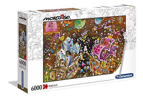 Clementoni 36527 Mordillo 'Der Kuss' – Puzzle 6000 Teile, Geschicklichkeitsspiel für die ganze Familie, farbenfrohes Legespiel ab 10 Jahren von Clementoni