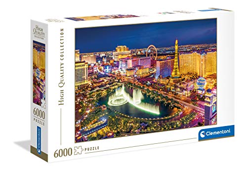 Clementoni 36528 Las Vegas – Puzzle 6000 Teile ab 9 Jahren, buntes Erwachsenenpuzzle mit kräftigen Farben, Geschicklichkeitsspiel für die ganze Familie, schöne Geschenkidee von Clementoni