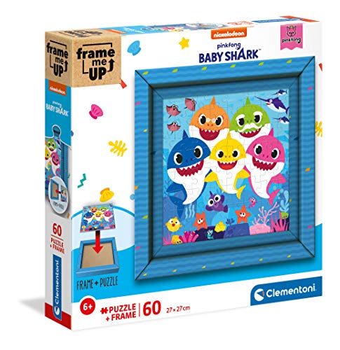 Clementoni 38807 Frame me up Baby Shark – Puzzle 60 Teile ab 4 Jahren, buntes Kinderpuzzle inkl. Rahmen aus Karton, zum Aufhängen ohne Kleber, Geschicklichkeitsspiel für Kinder Clementoni 38807 Frame me up Baby Shark – Puzzle 60 Teile ab 4 Jahren, buntes Kinderpuzzle inkl. Rahmen aus Karton, zum Aufhängen ohne Kleber, Geschicklichkeitsspiel für Kinder von Clementoni