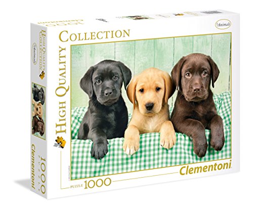 Clementoni 39279 Drei Labrador-Babies – Puzzle 1000 Teile, buntes Legespiel für die ganze Familie, Erwachsenenpuzzle ab 14 Jahren von Clementoni