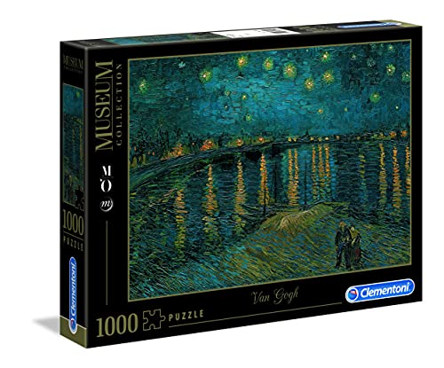 Clementoni 39344 van Gogh – Sternennacht über der Rhone – Puzzle 1000 Teile, Museum Collection, Geschicklichkeitsspiel für die ganze Familie, Erwachsenenpuzzle ab 14 Jahren von Clementoni