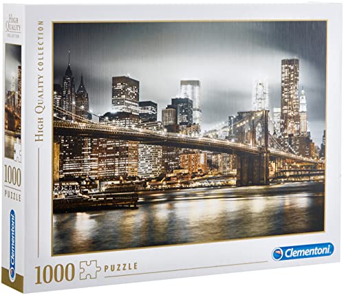 Clementoni 39366 New York Skyline – Puzzle 1000 Teile ab 9 Jahren, buntes Erwachsenenpuzzle mit kräftigen Farben, Geschicklichkeitsspiel für die ganze Familie, schöne Geschenkidee von Clementoni