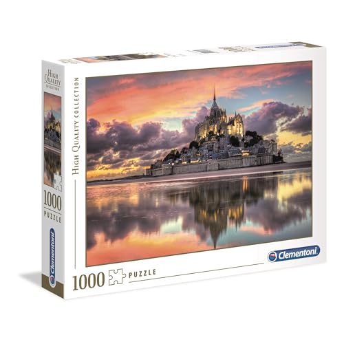 Clementoni 39367 Der wunderschöne Mont Saint-Michel – Puzzle 1000 Teile, Geschicklichkeitsspiel für die ganze Familie, Erwachsenenpuzzle ab 14 Jahren von Clementoni